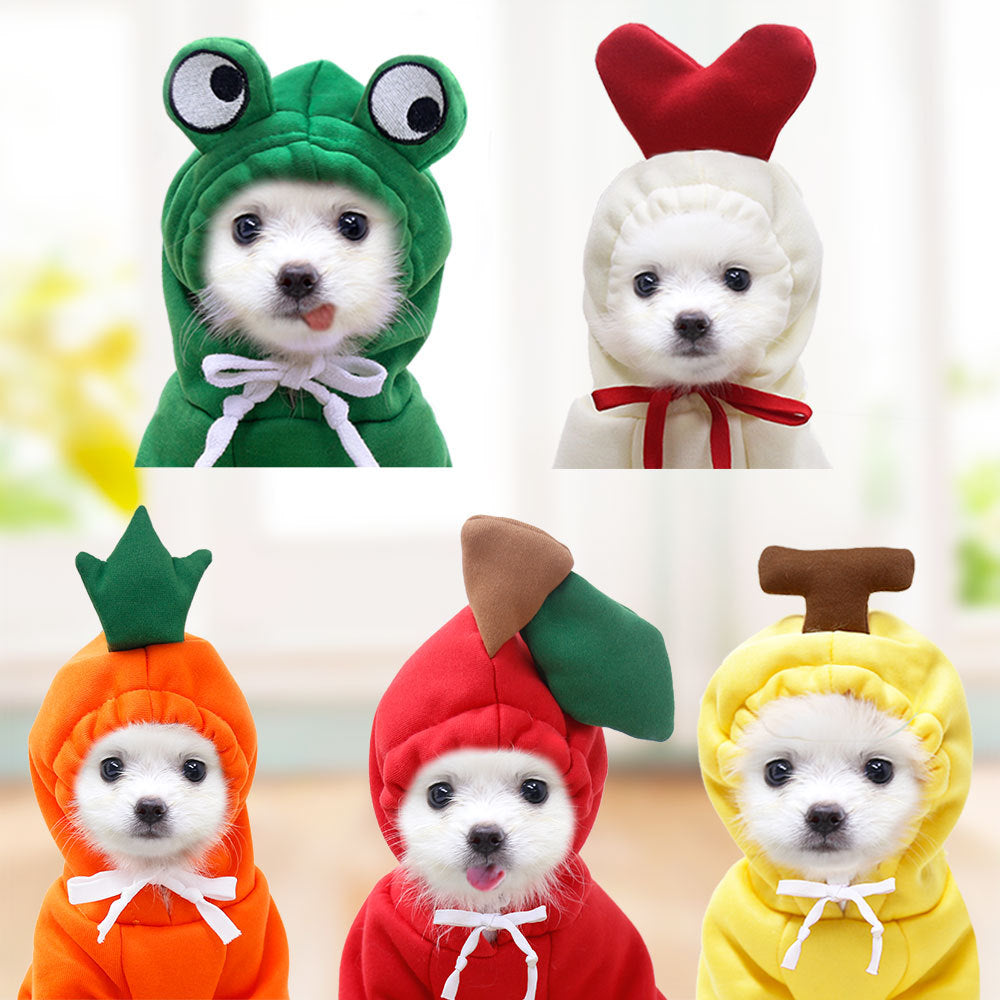 Cute Fruit Fleece Hoodie for Small Pets