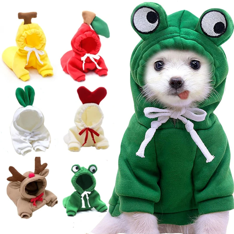 Cute Fruit Fleece Hoodie for Small Pets