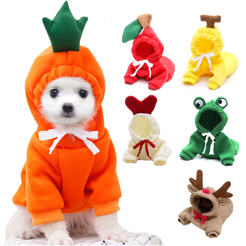 Cute Fruit Fleece Hoodie for Small Pets